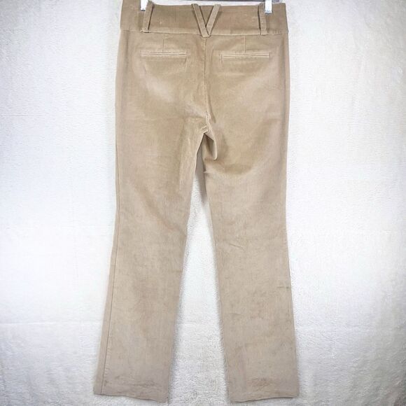 Bebe Khakis Corduroy Pants Size 4 Beige Preppy Bootcut Leg Mid Rise Casual - Picture 3 of 12